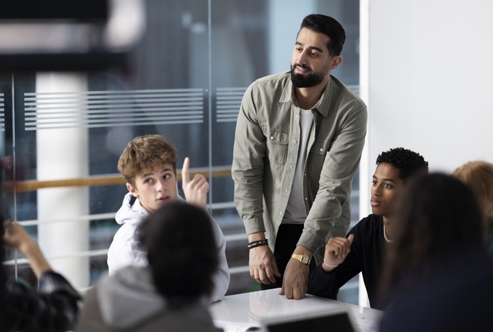 Teacher in classroom