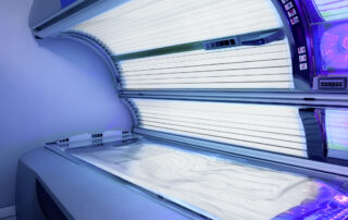 Sunbed, opened and switched on