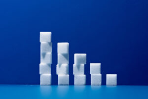 Sugar Cubes Bar Chart Gradually Reducing