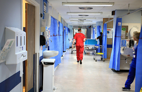 Hospital ward corridor