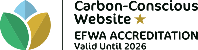 Carbon-Conscious Website. EFWA Accreditation.