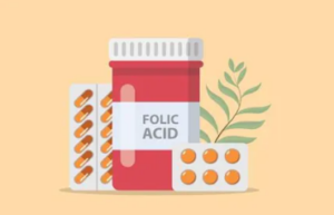 Bottle of folic acid